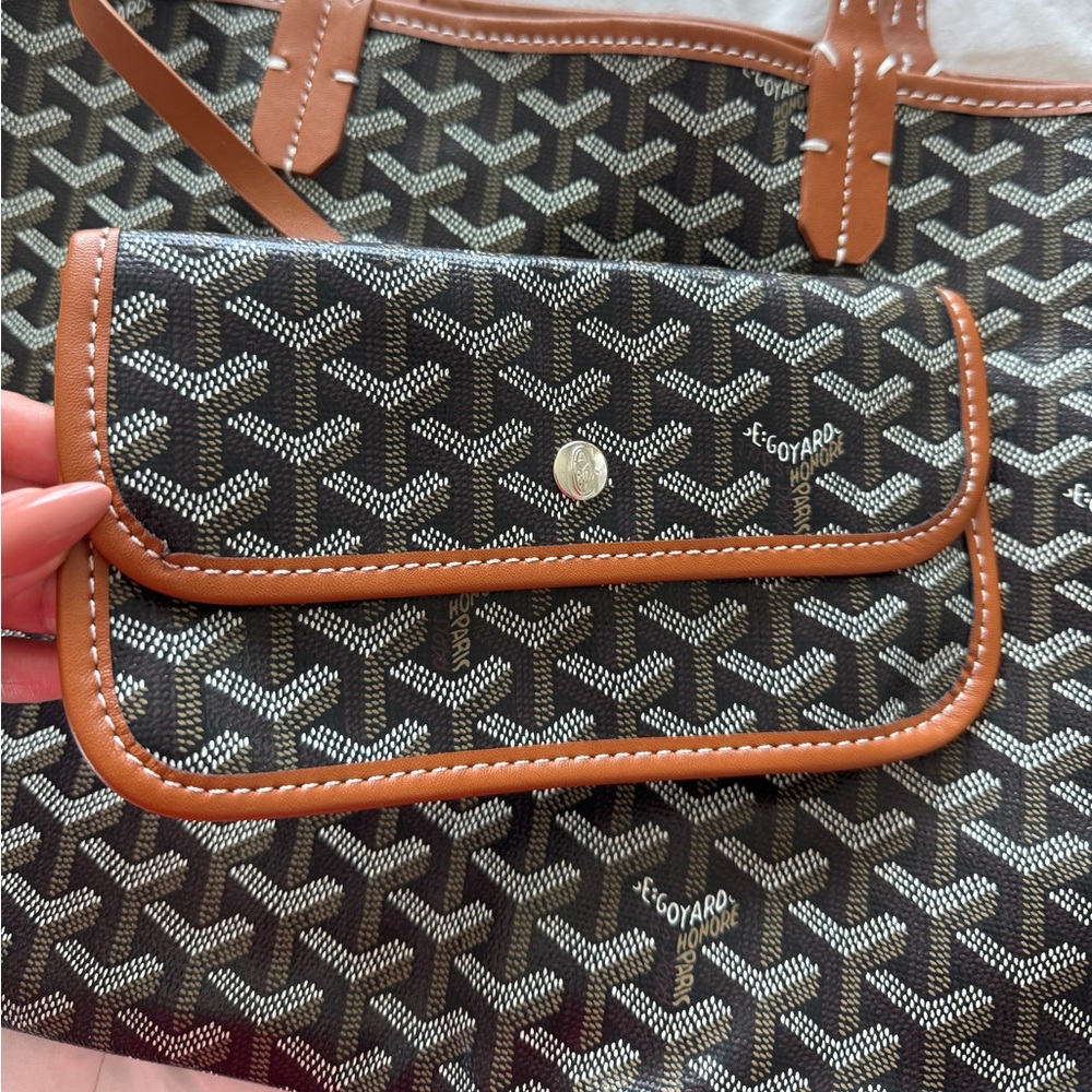 Medium Black & Tan Goyard Tote Style - Picture 3 of 6